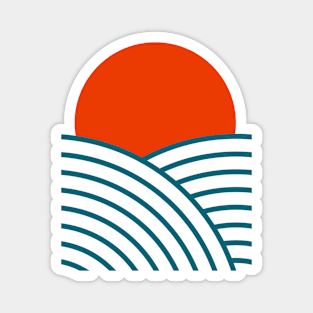 Minimalist sunset Magnet