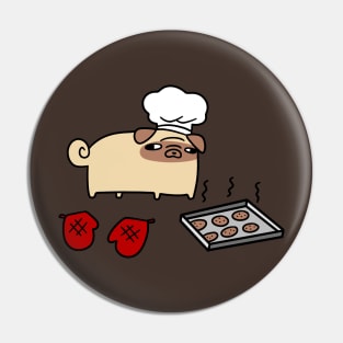 Pug Baking Cookies Pin