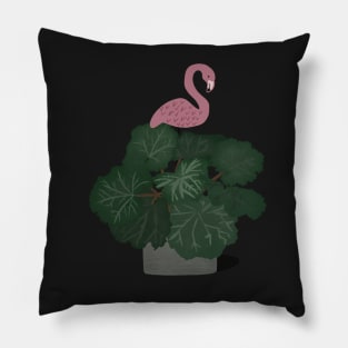 Strawberry begonia with flamingo Pillow