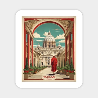 The Vatican Museum Italy Vintage Tourism Travel Poster Magnet