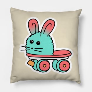 Bunny roller skate Pillow