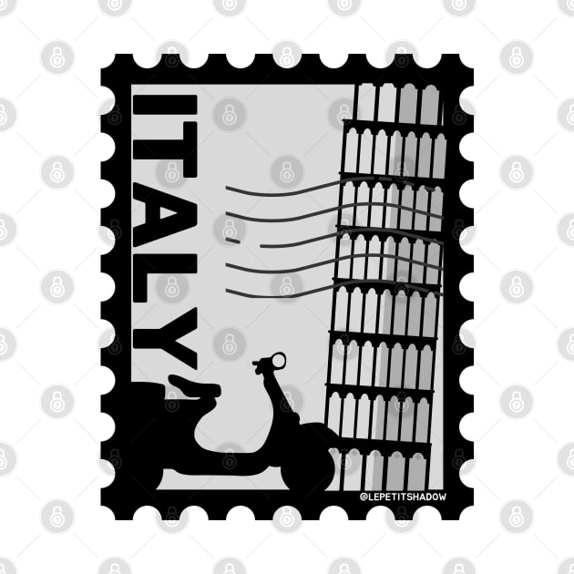 Leaning Tower of Pisa, Italy Postage stamp by LePetitShadow