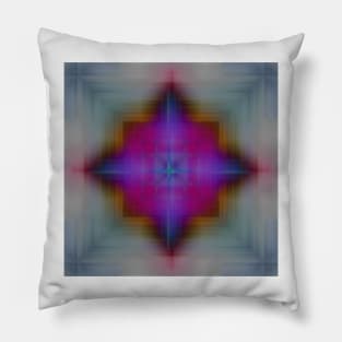 light waves concentration mandala Pillow