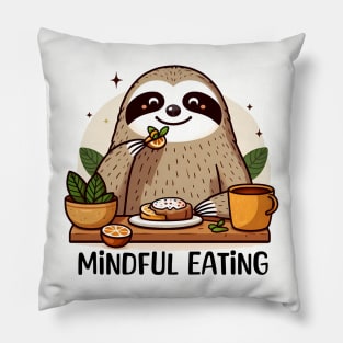 Mindful Eating with Sloth Pillow