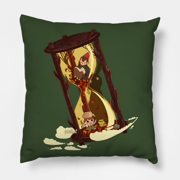 Over the Garden Hourglass Pillow by paintdust