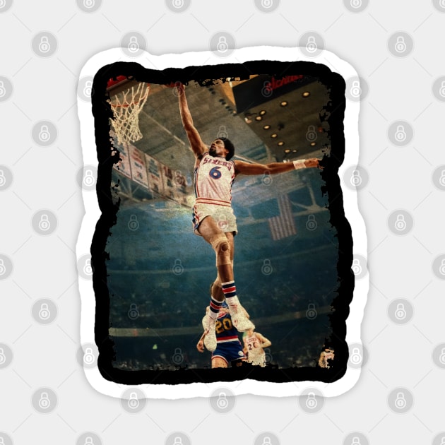 Vintage Basketball - Dr. J Magnet by Omeshshopart