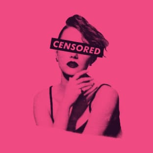 Emma Stone Censored Halftones T-Shirt