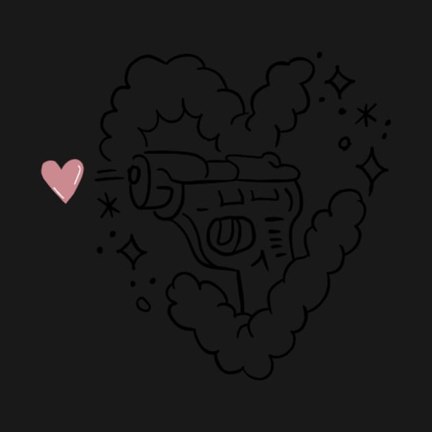 heart gun sticker by saraholiveira06