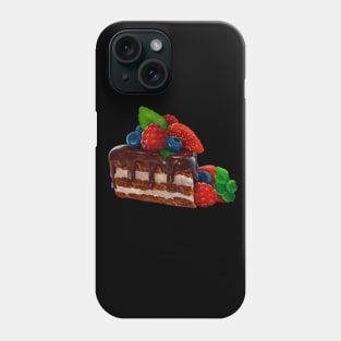 Sweet cake in chocolate icing Phone Case
