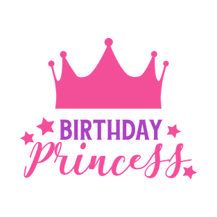 Birthday Princess, Little Princess, Crown, Stars T-Shirt