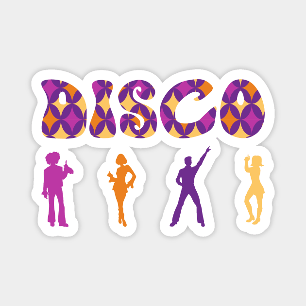 Disco Dancing Seventies 70's 80's 70s 80s Costume Magnet by Anfrato