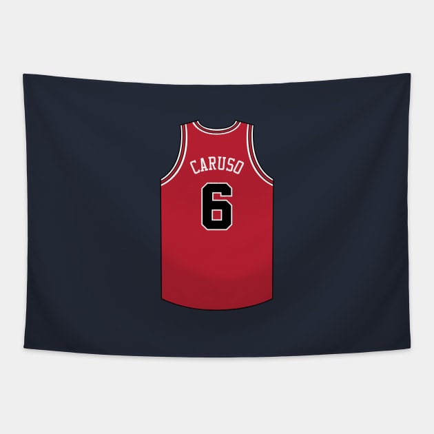 Alex Caruso Chicago Jersey Qiangy Tapestry by qiangdade