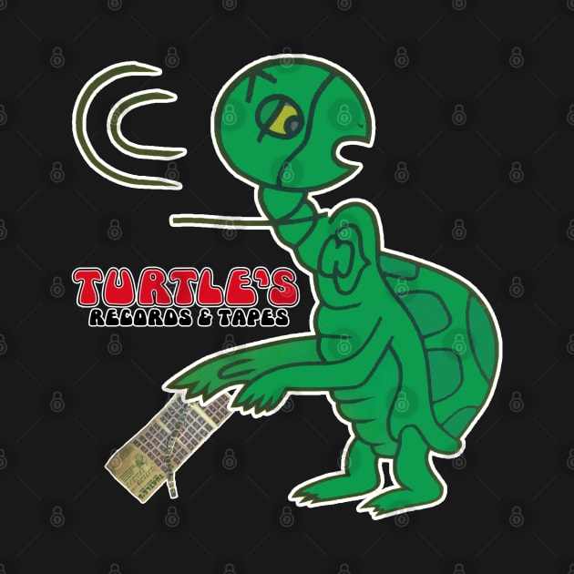 Turtle's Records and Tapes - Mascot with Stamp Book by RetroZest