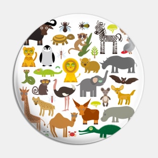 animals of Africa Pin