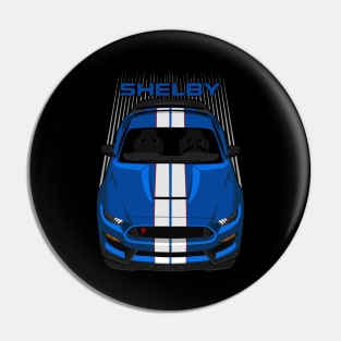 Ford Mustang Shelby GT350R 2015 - 2020 - Velocity Blue - White Stripes Pin