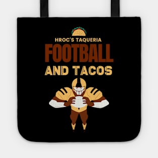 American Football and Mexican Tacos! Funny Football design! Tote