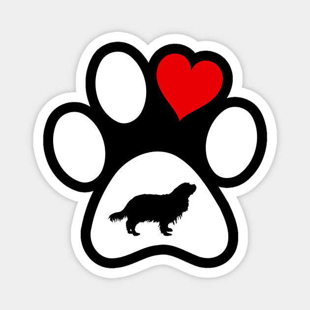 Cavalier King Charles Spaniel Love Paw Magnet by JKFDesigns