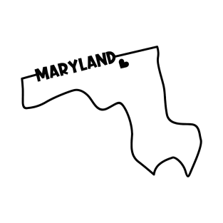 maryland map T-Shirt
