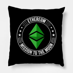 Vintage ETH Ethereum Coin To The Moon Crypto Token Cryptocurrency Wallet Birthday Gift For Men Women Kids Pillow