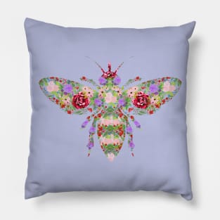 Floral Worker Bee Pillow