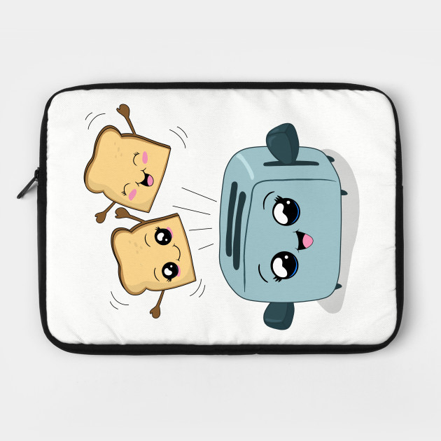 Cute Kawaii Toast And Toaster Kawaii Laptop Case Teepublic Share the best gifs now >>>. teepublic