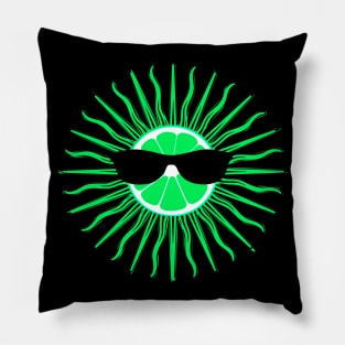 Sunny Lime with Sunglasses Pillow