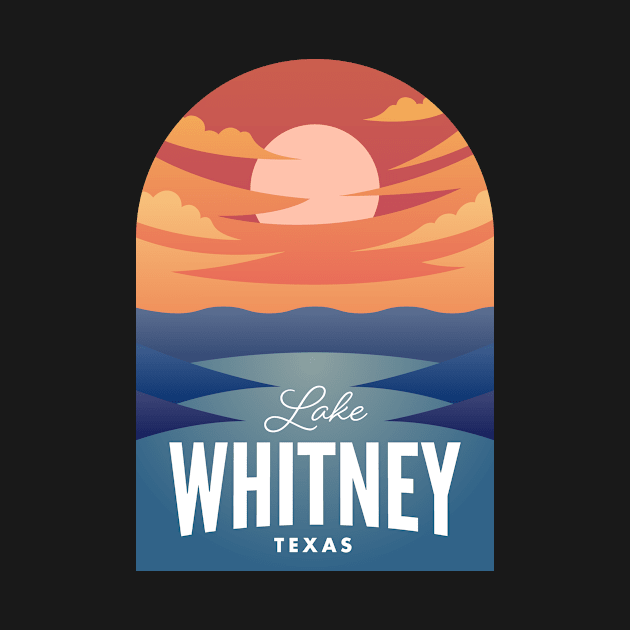 Lake Whitney TX Retro Sunset by HalpinDesign