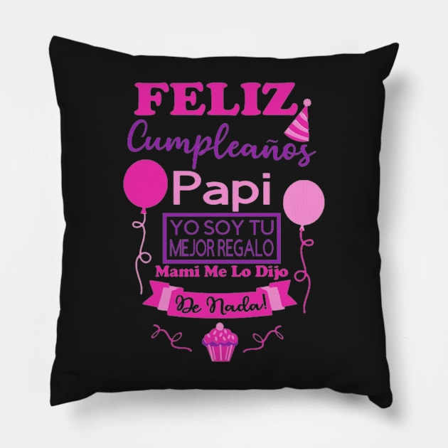 Feliz Cumpleanos Papi Baby Onesie Pillow by SunshneSurvival