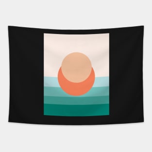 Minimal Sunset #4 - Abstract Art Print Tapestry