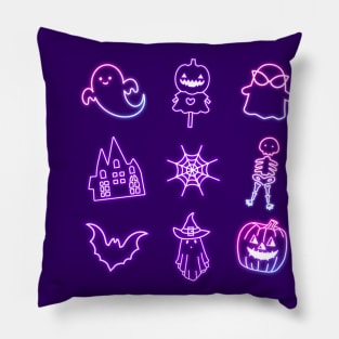 Neon Halloween Pillow
