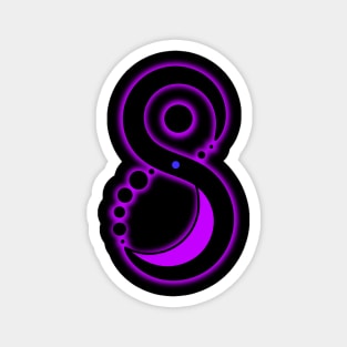 Solaris Moebius Violett (Logo Vertikal) Magnet