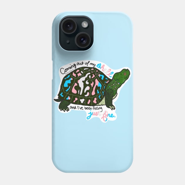 Trans* Pride Turtle Phone Case by jberoldart