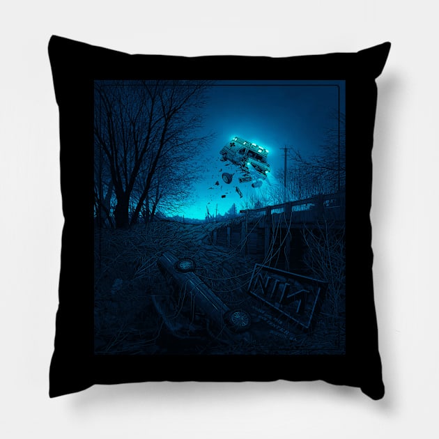 nin crash in night Pillow by red circle