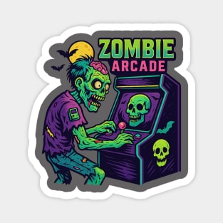 Zombie Arcade Retro Horror Magnet