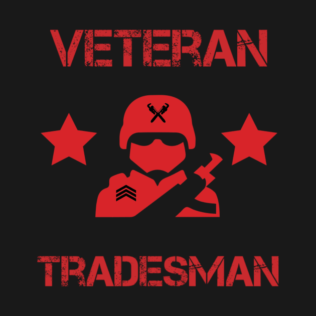 Veteran Tradesman Red Stars by The Hvac Gang