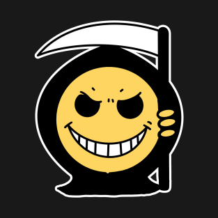 Smiley Face Emoji Grim Reaper T-Shirt