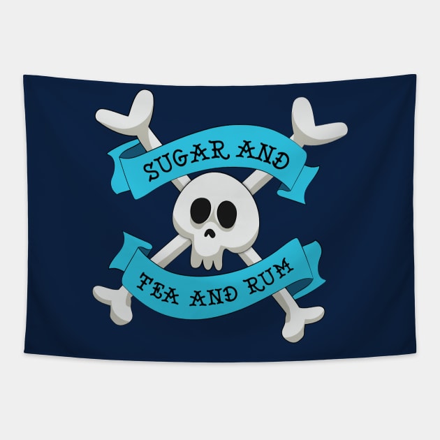 Sugar and Tea and Rum Tapestry by Limey Jade 