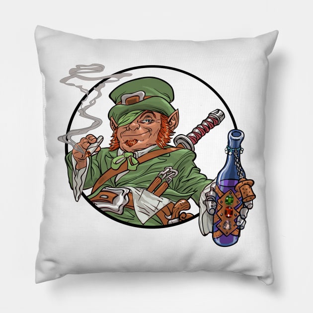 Party Leprechaun Pillow by AyotaIllustration