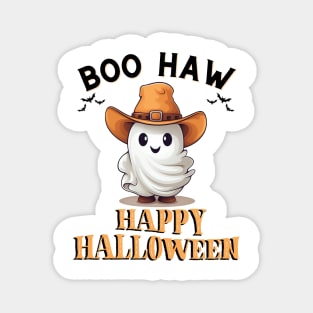 Boo Haw Ghost Funny Halloween Cowboy Western Ghoul Magnet