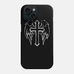 Cross with Wings. Christian Gift Idea Phone Case