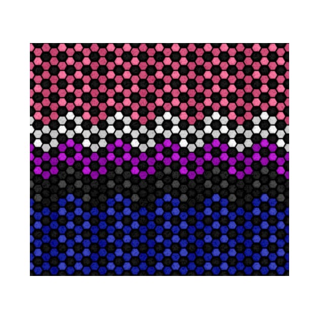 Seamless Football Pattern in Gender Fluid Pride Flag Colors by LiveLoudGraphics