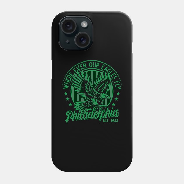 Philadelphia: where even our Eagles fly. v4 Phone Case by Emma