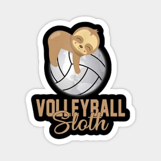 Volleyball Sloth Funny Sloth Sleep On Volleyball Magnet