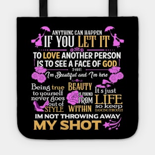 Broadway Motivational Quotes Tote