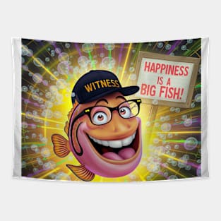 Happiness is a Big Fish Tapestry