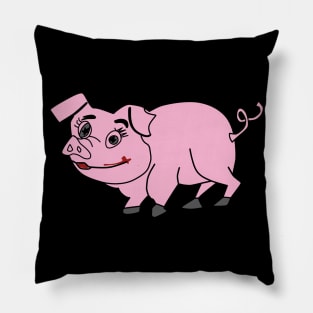 Glückliches Schwein Pillow