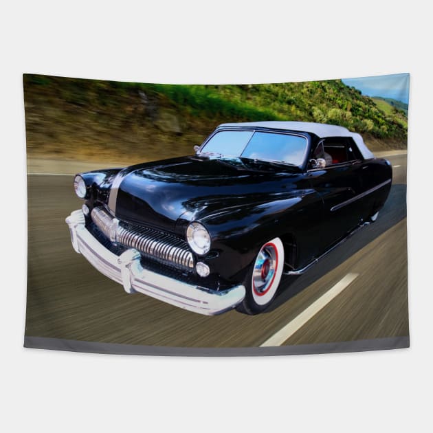 Getaway in a Mercury Coupe Tapestry by Burtney