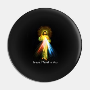 Jesus Divine Mercy I Trust in You Sacred Heart Catholic Pin