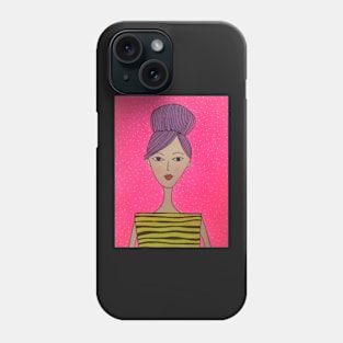 Purple hair don’t care Phone Case