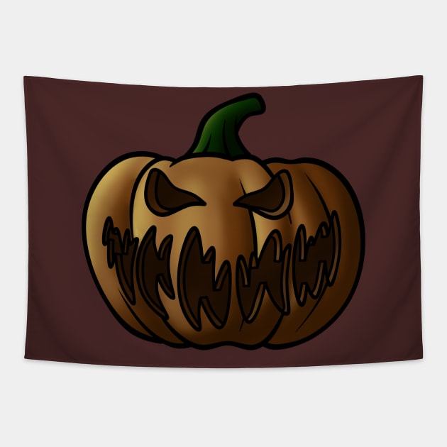 Halloween Pumpkin Tapestry by VanumChan